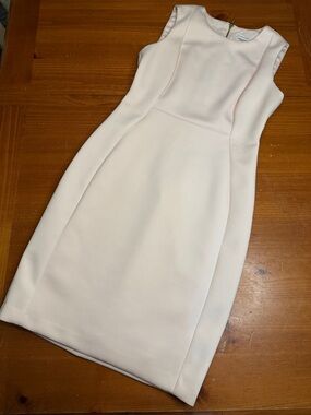 Calvin Klein Light Blush Sleeveless Midi Sheath Dress